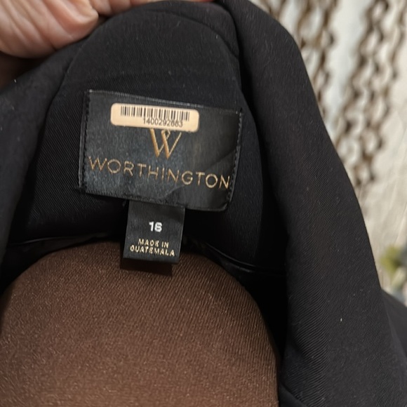 Worthington Black Blazer Professional Tailored Suit Jacket - Picture 3 of 6